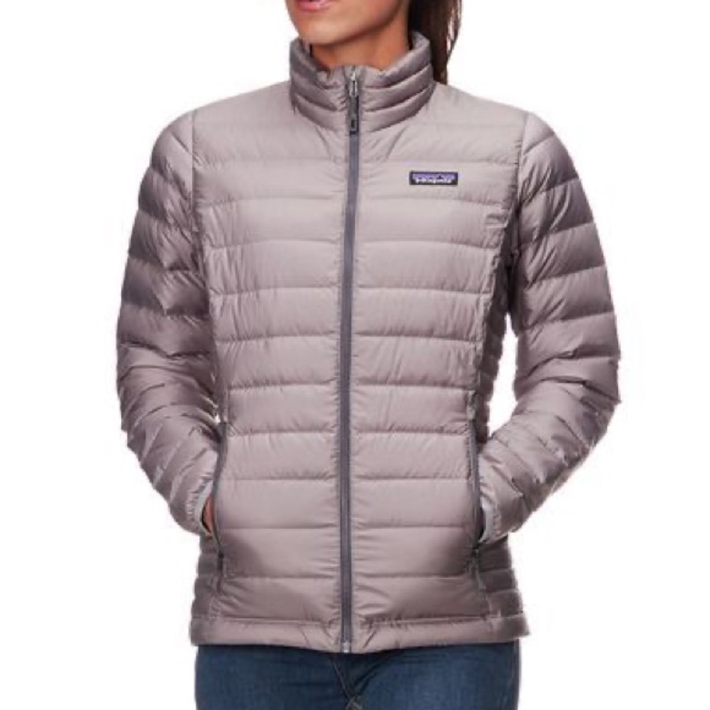 Patagonia down sweater jacket grey women Medium VGUC